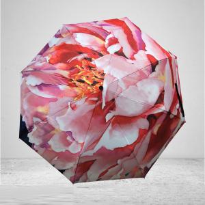 Chinese Style Hot Transfer Printing Creative Triple-fold Umbrella