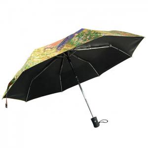 Fantastic Van Gogh Oil Painting Auto Open Close chromatic folding umbrella